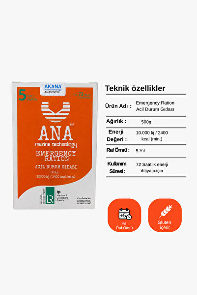 AKANA Ana Acil Durum Gıdası 20 Paket X 500 Gr.
