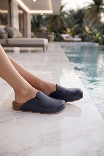DOGİYE 8132 Navy Blue Colored Sek Comfort Slippers