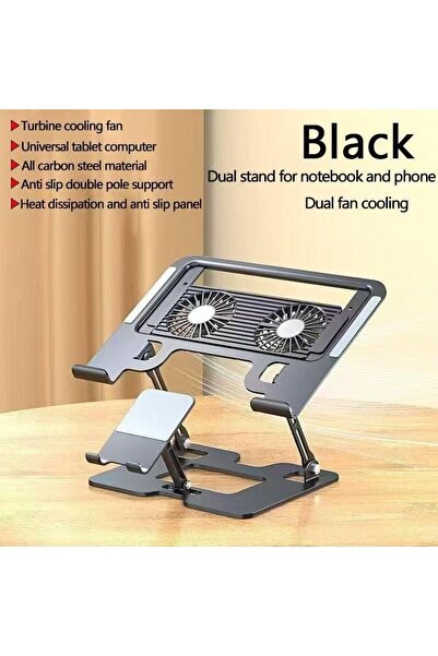 Wokai Fanlı RGB Işıklı Metal Laptop Stand