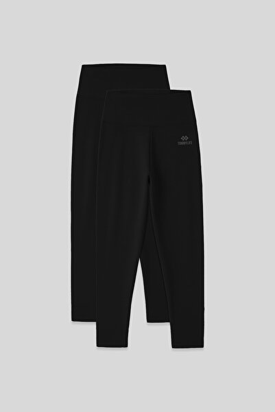 TOMMY LIFE Slim Fit Pack of Black Women's Capri Leggings - 93097