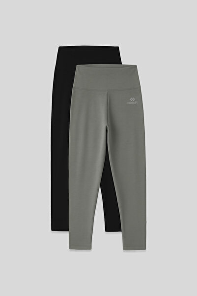 TOMMY LIFE Slim Fit Pack of Black-Black Women's Capri Leggings - 93097