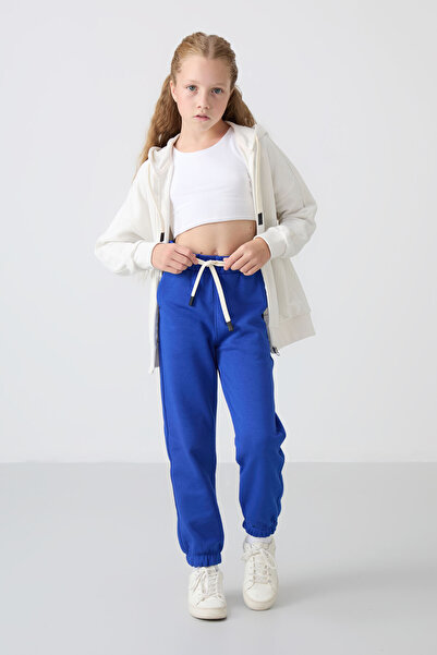 TOMMY LIFE Night Blue Cotton Fuzzy Inside Soft Textured Standard Fit Embroide...