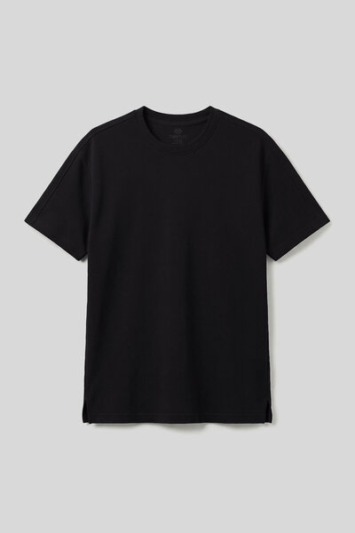 TOMMY LIFE Tricou negru pentru bărbați, confortabil, elastic și respirabil - ...