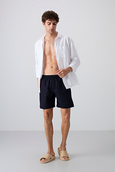TOMMY LIFE Pantaloni scurți de baie pentru bărbați, albastru marin, cu uscare...