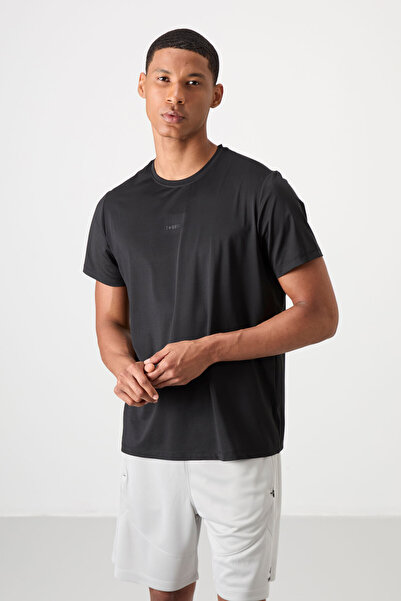 TOMMY LIFE Black Breathable Textured Slim Flexible Standard Fit Men's Perform...