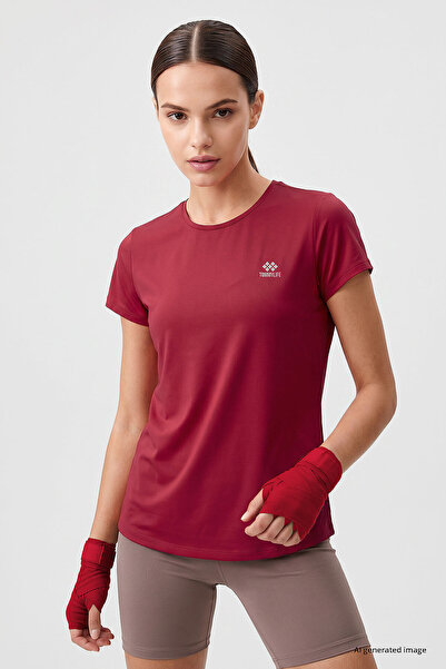TOMMY LIFE Viva Red Basic Kurzarm-T-Shirt mit Standardpassform und O-Ausschni...