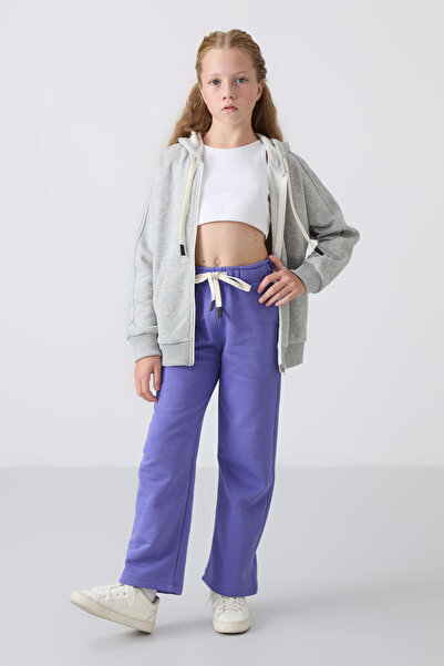 TOMMY LIFE Lilac Cotton Fleece Inside, Soft Textured, Standard Fit, Embroider...