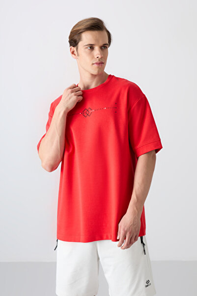TOMMY LIFE Fiesta Cotton Thick Soft Textured Oversize Fit Printed Men's T-Shi...