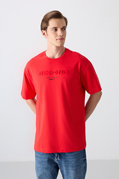 TOMMY LIFE Fiesta Cotton Thick Soft Textured Oversize Fit Printed Men's T-Shi...