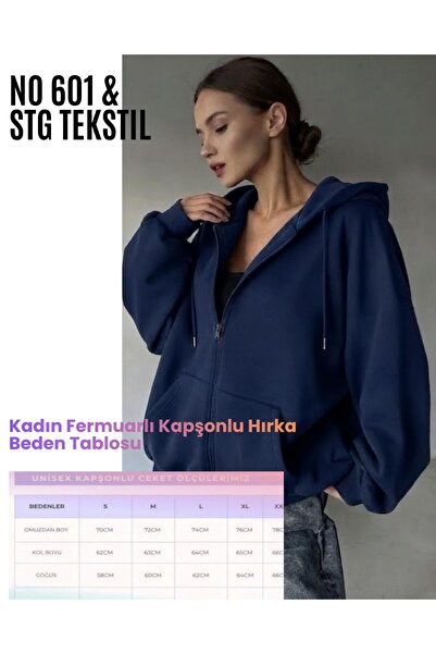 CAST COLLECTİON Kadın Petrolmavi Fermuarlı Kapşonlu Hırka Ceket