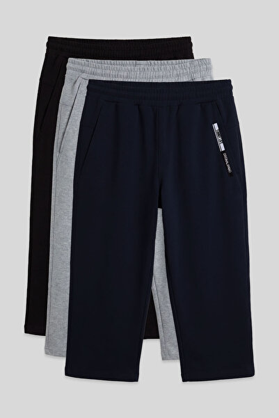 TOMMY LIFE Pachet de 3 modele standard, negru-albastru marin-gri melanj, pant...