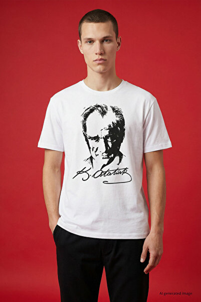 TOMMY LIFE White Moon Star Printed Unisex T-Shirt - 88510