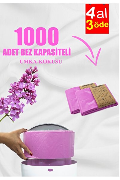 Korbell 16Lt Çöp Kutuları Ile Uyumlu 1000 Adet Bebek Bezi Kapasiteli Kokulu 2...
