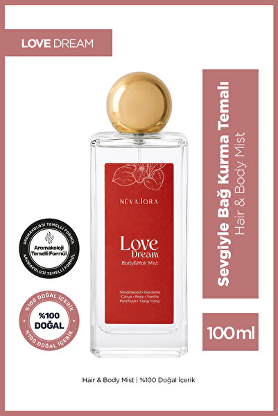 NEVALORA LOVE DREAM / Aşk ve Sevgi Temalı Saç ve Vücut Spreyi - 100 ml