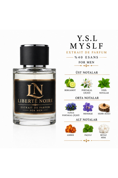 Lıberté Noıre Y.S.L. MYSLF Erkek EXTRAIT DE PARFUM %40 Esans ile gün boyu kal...