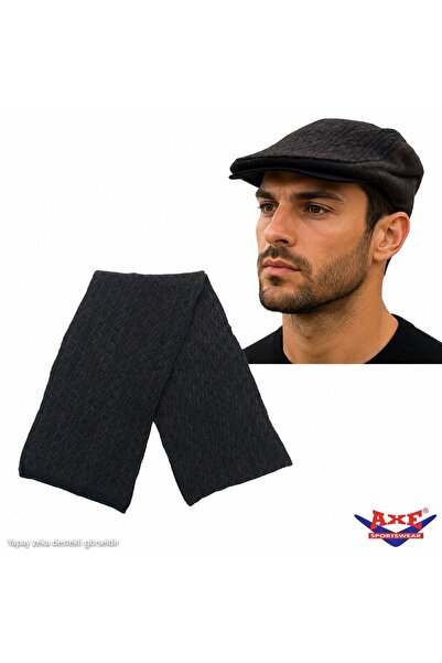 AXE SPORTSWEAR Men's Winter Wool Patterned Beanie Hat Scarf Set of 2 Set Team...