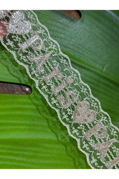 Gönülden Tasarım SHINY Tulle PARIS WRITTEN GUIPURE STRIP SEWING CLOTHING ACCE...