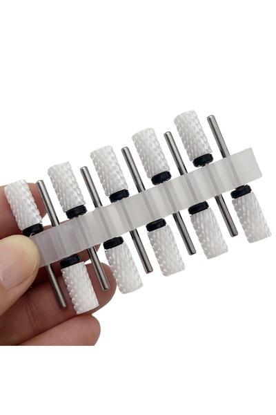 Choice17 TC10P-15 10Pcs/set Ceramic Nail Drill Bit Set Rotate Burr Milling Na...