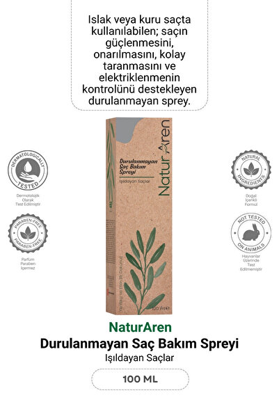 Durulanmayan Saç Bakım Spreyi - Kırılmalara ve Isıya Karşı Koruma 100 ML
