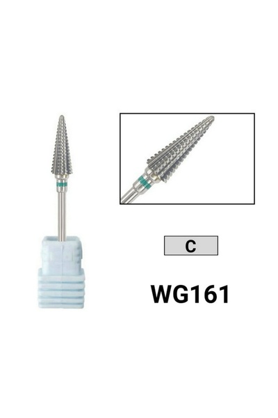 Choice3 WG161-C 1Pcs 17mm Pro Cone Carbide Cuticle Clean Nail Bit Nail Tungst...