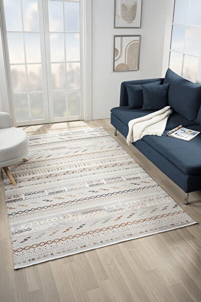 Cotto Home Armony AR005a Renkli Halı Modern Desen Akrilik Pamuk Taban Tozu Az...