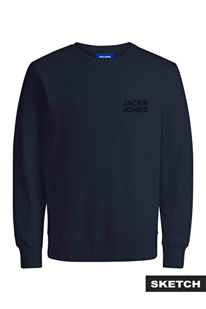 Jack & Jones Jorlogo Navy Blue Men's Sweatshirt 12290659