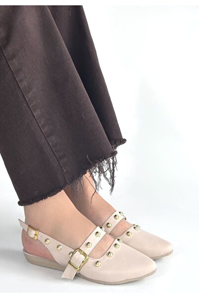 pabucmarketi Beige Women's Ballerinas