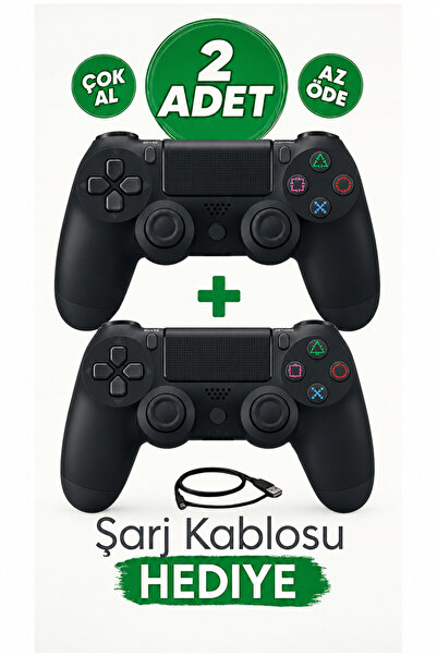 NEFFO Ps 4 Joystick Tablet Telefon Pc Uyumlu Titreşimli Oyun Kolu 2 Adet - Şa...