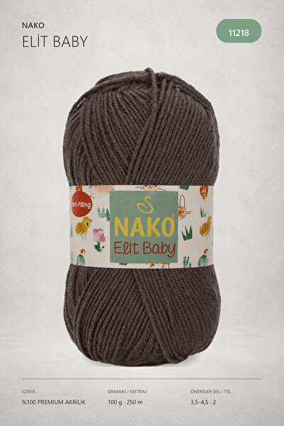 NAKO N.ako Elit Baby Anti Pilling Tüylenmeyen Bebek Ipi 11218 Toprak