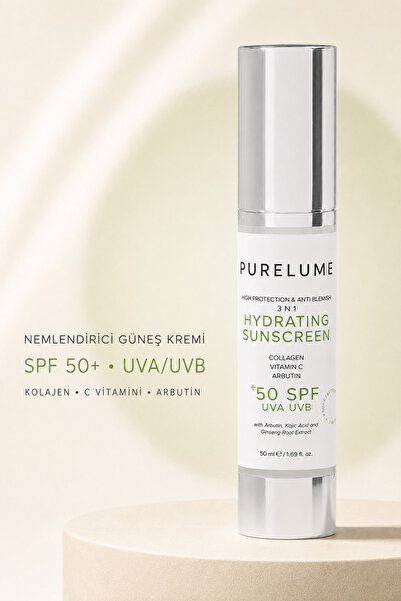 Pure Lume Purelume Hydrating Sunscreen 50+ Spf Güneş Koruyucu Leke Karşıtı Ba...