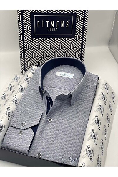 Fitmens Classic Long Sleeve Linen Cotton Gift Boxed Men's Shirt Fs-001261 - N...