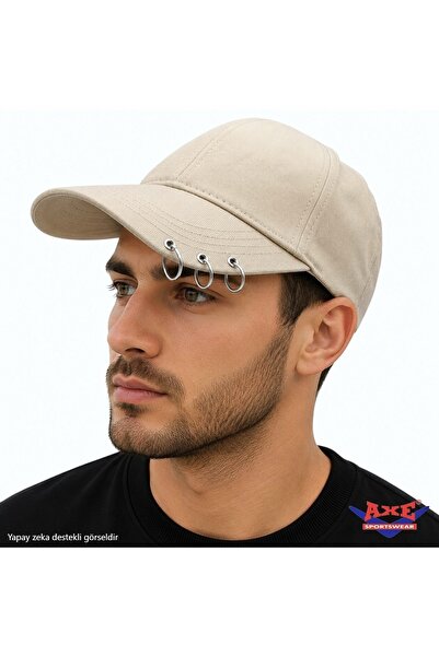 AXE SPORTSWEAR Unisex Dark Cream - Șapcă de baseball cu piercing de vară și p...