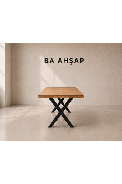 BRK Design BA AHŞAP ÇOK AMAÇLI AHŞAP MASA X AYAK B_80X180