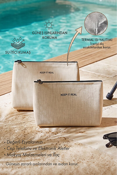 Ocean Home Textile Set de 2 pungi termoizolante, rezistente la apă, rezistent...