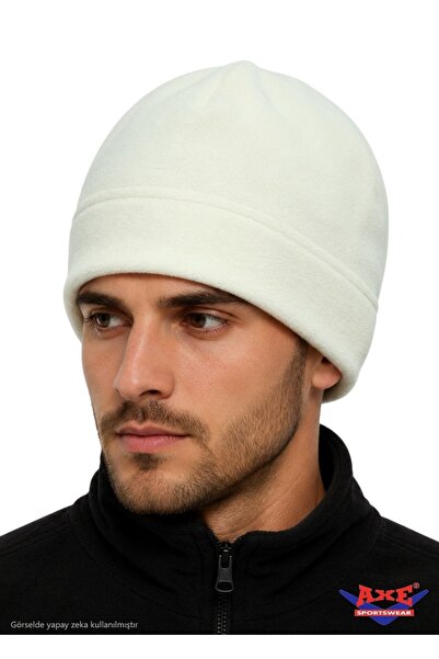 AXE SPORTSWEAR Beretă unisex ecru de iarnă din lână moale