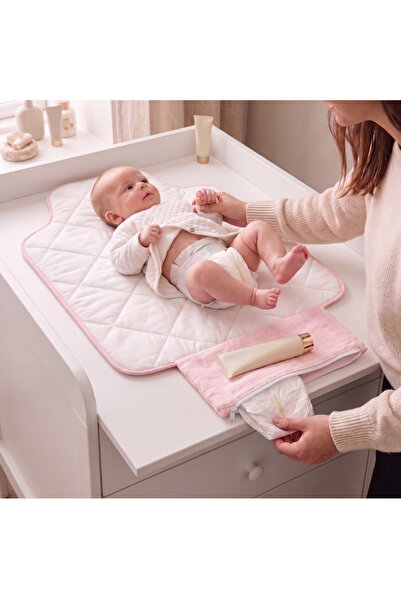 DEUX LAPINS Rainbow Lapin Pink Polyester Practical Changing Mat