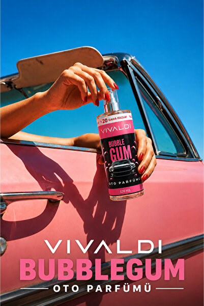 Vivaldi Sakız Bubble Gum Oto Kokusu 120 ml – Uzun Süre Kalıcı Tatlı Ferahlık