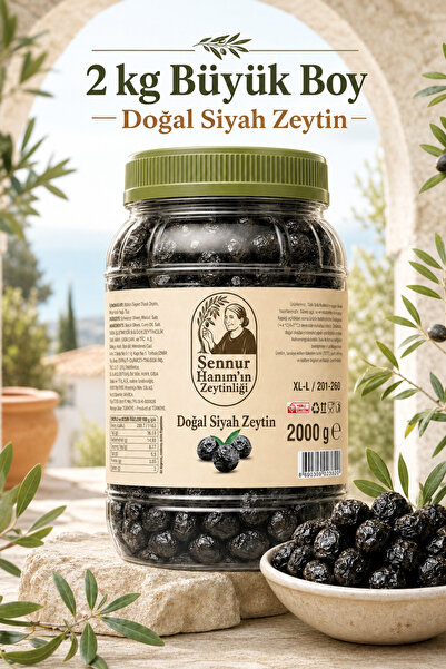 Şennur Hanım'ın Zeytinliği 2KG Doğal Siyah Zeytin Büyük Boy – Katkısız Bütün ...