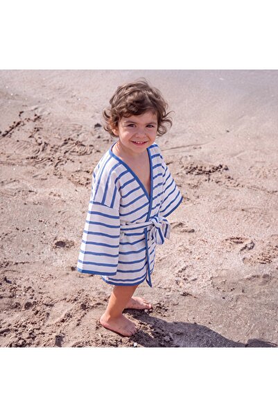 DEUX LAPINS 100% Cotton Muslin Children's Kimono Bathrobe - Coco Brush