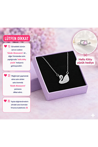 shop Silver Color Swan Necklace Steel