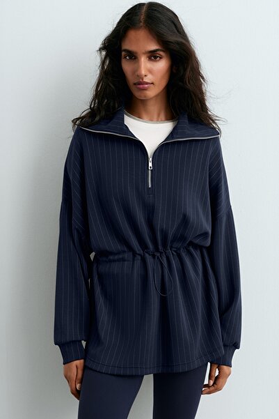 Oysho Modal karışımlı çizgili uzun sweatshirt