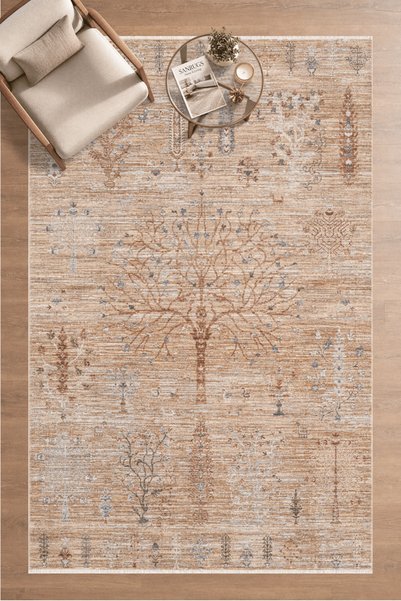 SANRUGS Home & Living RETRO Vintage Salon Halısı, Renkli ve Eskitme Halı, Dok...