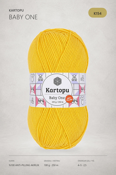 Generic Brand Baby One Anti-Pilling Baby Wool Yellow K154