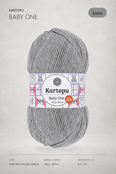 Generic Brand Baby One Non-Pilling Baby Wool Gray K1000