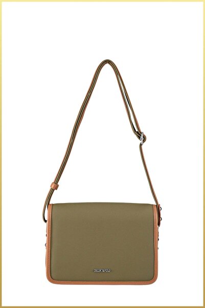 birizmoda Women's Flap Crossbody Shoulder Bag - Khaki