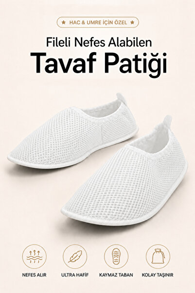 ihvan online Fileli Nefes Alabilen Hac Umre Tavaf Patiği Beyaz