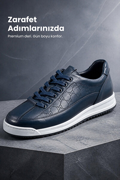 PATRICK CASSA Men's Genuine Leather Sneaker Sports Shoes