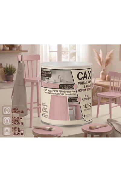 caxcolors CAX Mutfak Dolabı Kapı ve Mobilya Boyası Su Bazlı Ahşap Boyası Mat ...