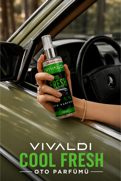 Vivaldi Car Cool Fresh Oto Kokusu Sprey 120 ml – Kalıcı Ferah Araç Parfümü, A...