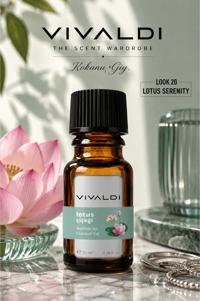 Vivaldi Home Lotus Esansiyel Yağ 10 ml – Doğal Uçucu Yağ Buhurdanlık & Aromat...